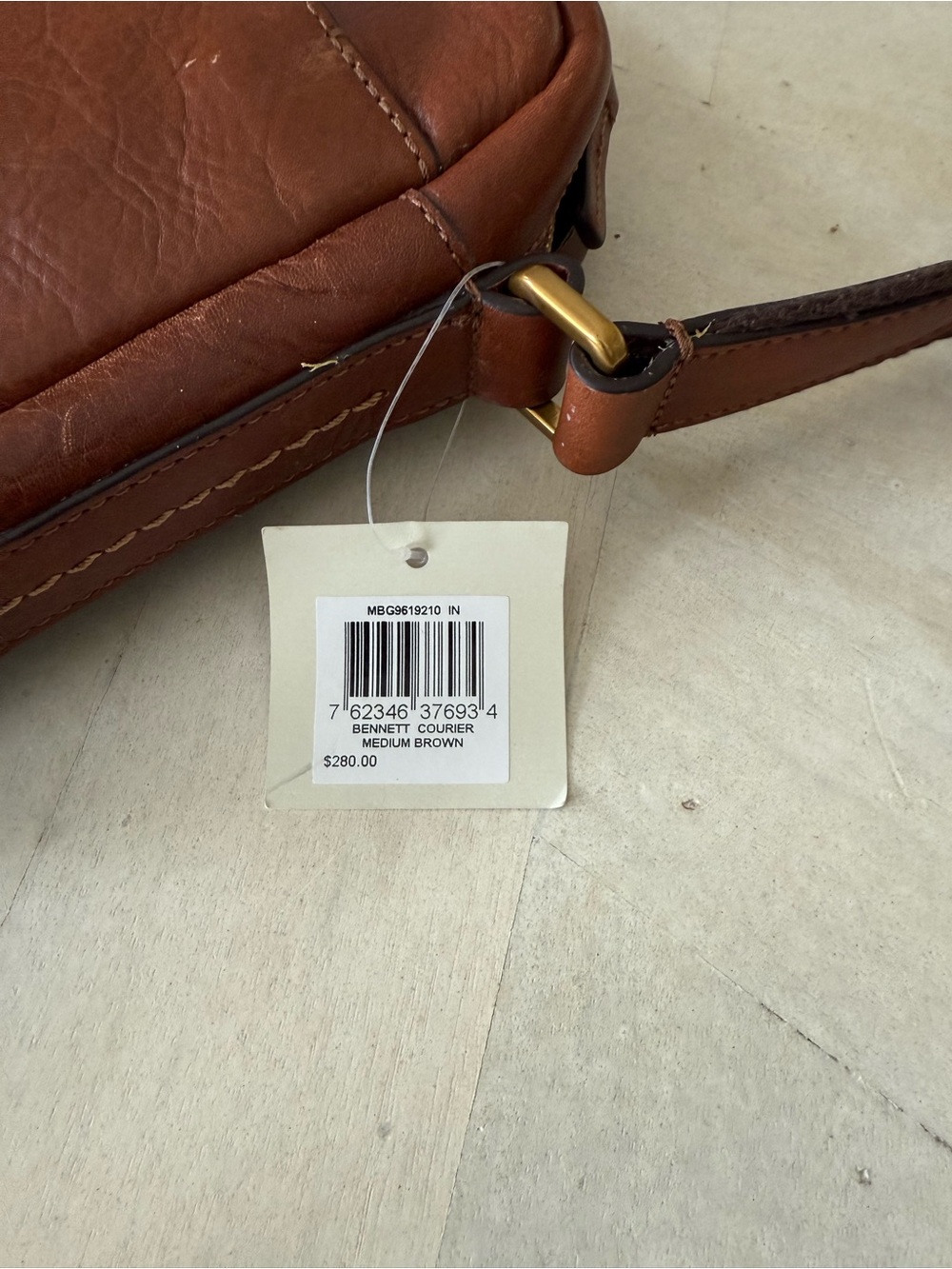 NWT Fossil Bennett Leather Courier Bag 🤎🤎🤎 - Picture 5 of 8